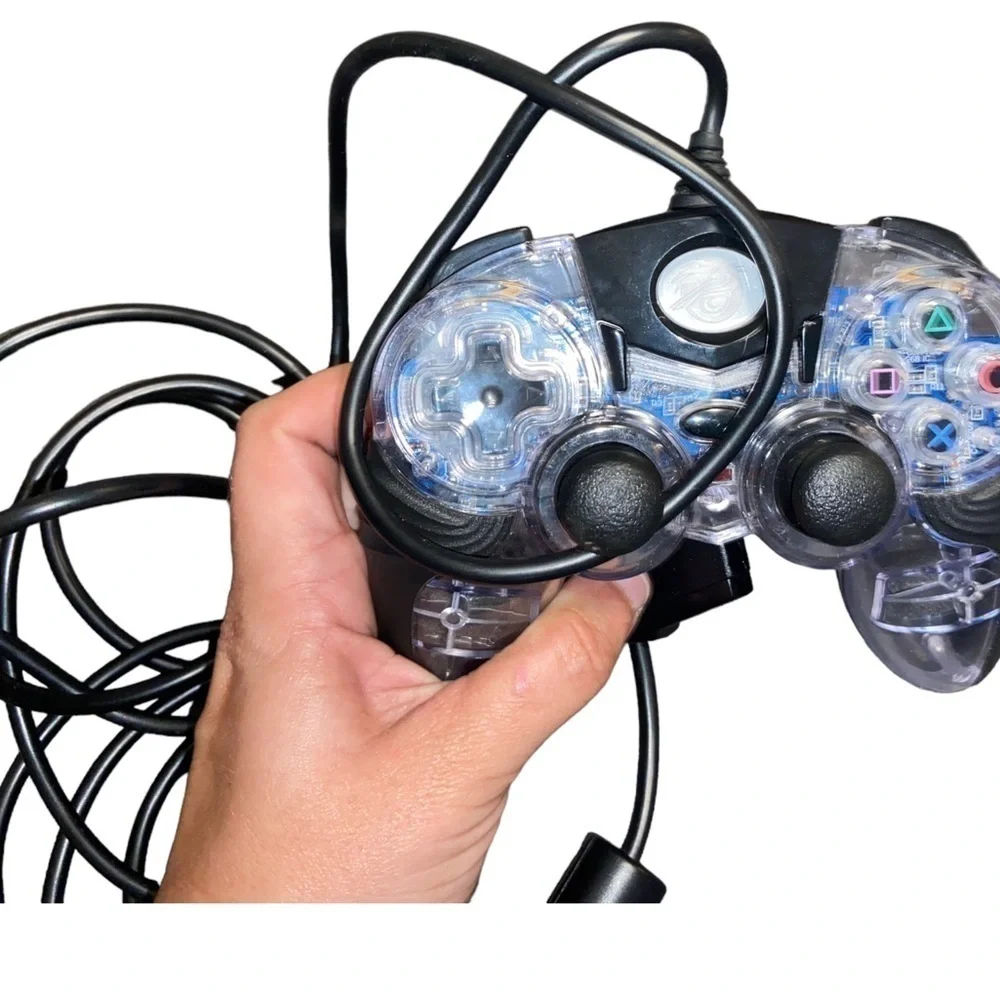 Playstation 1 PS1 Dual Analog Controller Remote Translucent Clear
